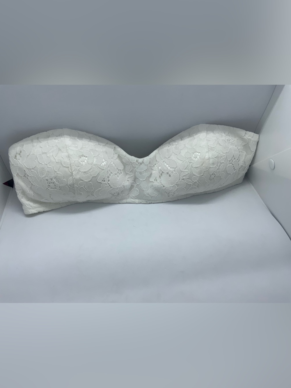 AFRM White Lace Strapless Bandeau